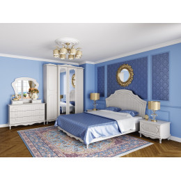 Кровать двуспальная с ортопедическим основанием "Кантри" 1600 мм