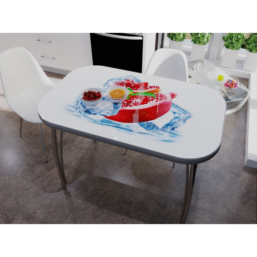 Стол со стеклом Гранат