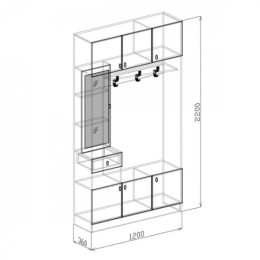 Прихожая "Вега-3"