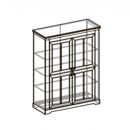Шкаф-витрина 2-х створчатый Малый "Ривьера" (МебельМаркет) (440)