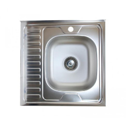 Мойка накладная правая 60х60