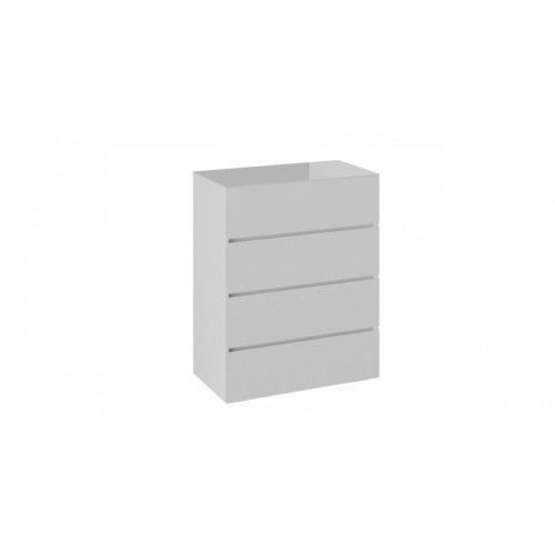 Комод Glance тип 1 (Белый/Стекло белый глянец)