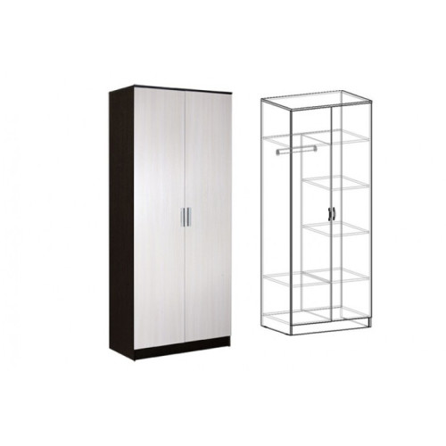 Шкаф 2х-створчатый комбинированный Светлана