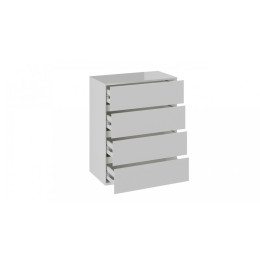 Комод "Glance" тип 1 (Белый/Стекло белый глянец)