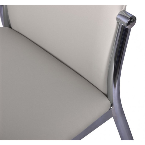 Стул мягкий с эргономичной спинкой Пекин (хром)