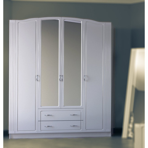 Шкаф 4-х створчатый с зеркалом Евгения