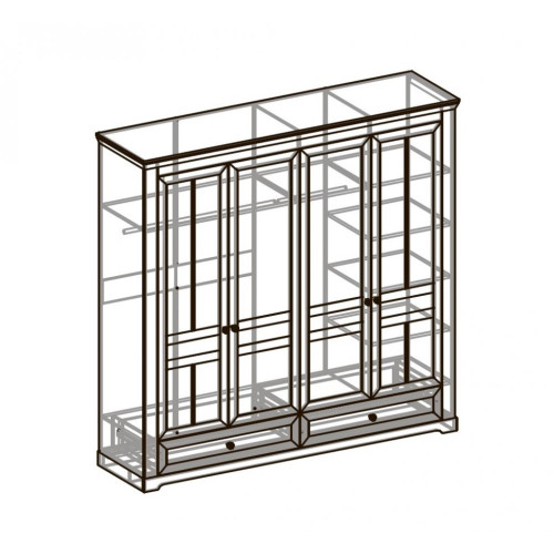 Шкаф 4-х створчатый Ривьера (МебельМаркет)