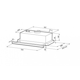 Kamilla slim 500 white вытяжка кухонная