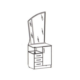 Орхидея-2 Стол туалетный (650 х 462 х 1706 мм)