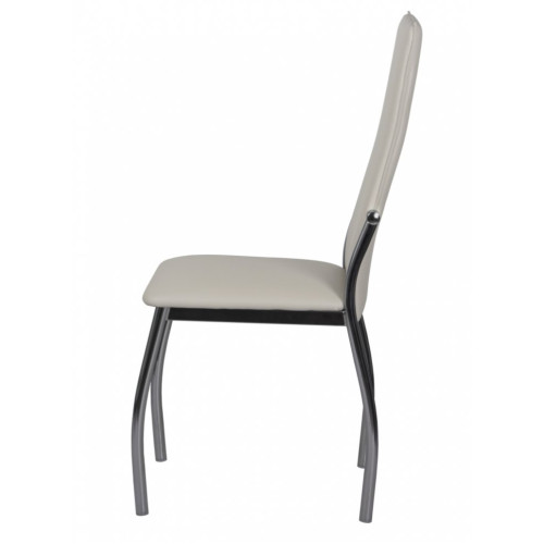 Стул мягкий с эргономичной спинкой Пекин (хром)