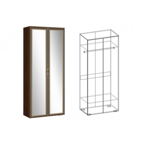 Шкаф 2х-створчатый с зеркалом (540) Виктория