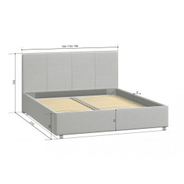 Кровать Прато 1400 / 1600 / 1800 мм