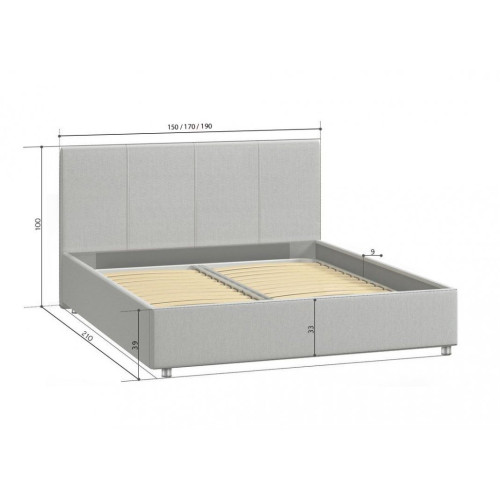 Кровать Прато 1400 / 1600 / 1800 мм