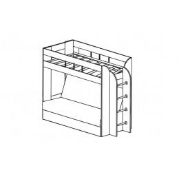 Кровать-чердак с диван-кроватью Немо