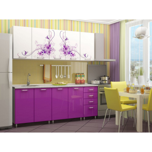 Кухня МДФ с фотопечатью Вдохновение 2м