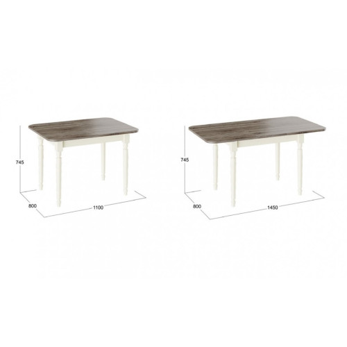 Стол обеденный Валенсия Тип 1 (Столешница: ЛДСП)