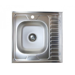 Мойка накладная левая 60х60