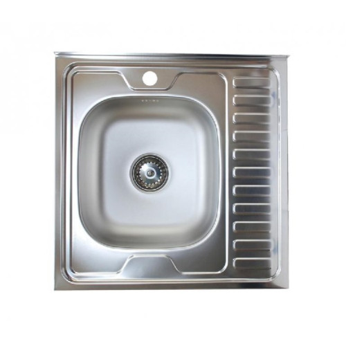 Мойка накладная левая 60х60