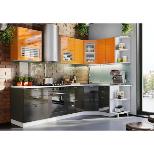 Кухня угловая Виола Нео 2650х1550 мм (тигра узкая)