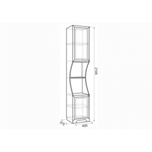 Шкаф комбинированный Акварель