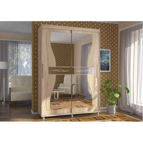 Шкаф-купе Комфорт-12 ПРАЙМ 1,5 м (фигурные)