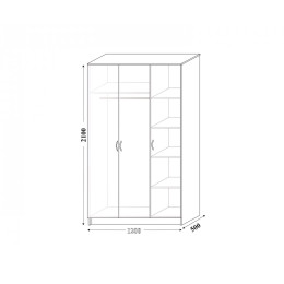 Шкаф 3х-створчатый "Моника-1"