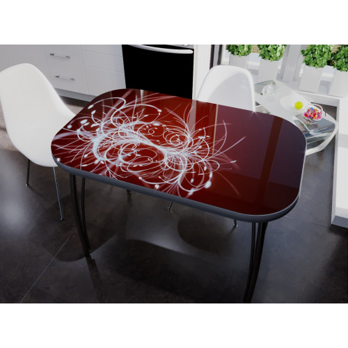 Стол со стеклом Салют