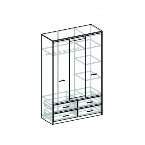 Шкаф 3-х створчатый с ящиками Дакота (540)