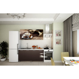 Кухня МДФ с фотопечатью Кофе 1,6 м