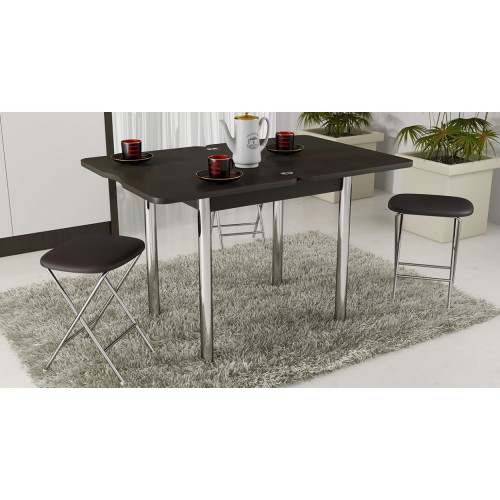 Стол обеденный с хромированными ножками «Лион»