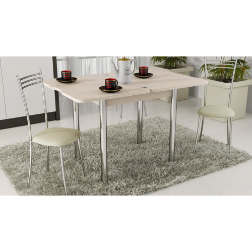 Стол обеденный с хромированными ножками «Лион»