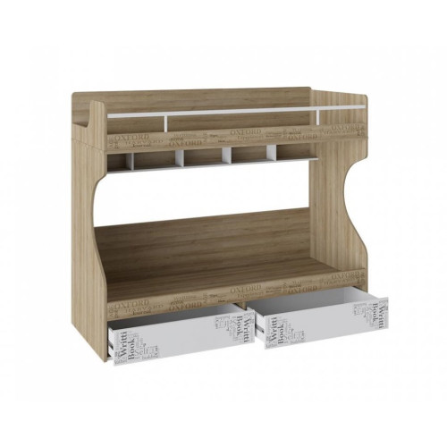 Кровать 2-х ярусная с лестницей приставной с ящиками Оксфорд СМ-139.11.012