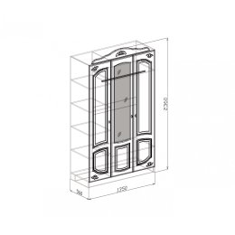 Шкаф 3-х дверный "Валенсия"
