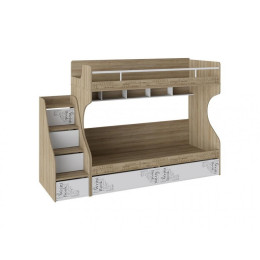 Кровать 2-х ярусная с лестницей приставной с ящиками Оксфорд СМ-139.11.012