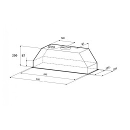 MINI 600 WHITE кухонная вытяжка