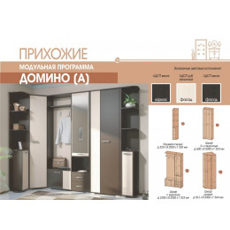 Шкаф с зеркалом Домино (А)