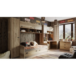 Стол угловой с ящиками Пилигрим ТД-276.15.03