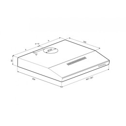 JESSICA slim 600 inox push button вытяжка кухонная