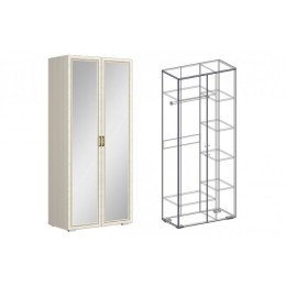 Шкаф 2х-створчатый комбинированный с зеркалом (440) "Виктория"