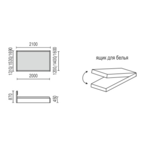 Тахта Люкс 1600