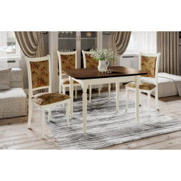 Стол обеденный "Валенсия" Тип 1 (Столешница: МДФ, облицованная дубовым шпоном)