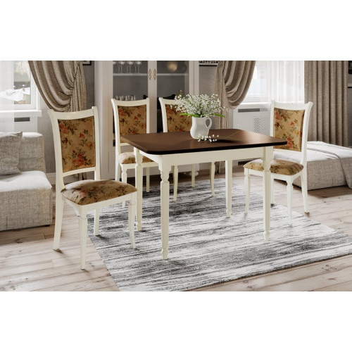 Стол обеденный Валенсия Тип 1 (Столешница: МДФ, облицованная дубовым шпоном)