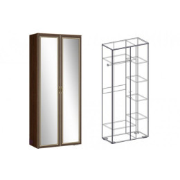 Шкаф 2х-створчатый комбинированный с зеркалом (440) "Виктория"