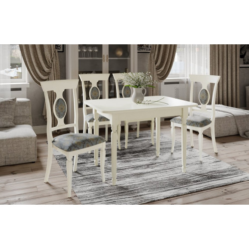 Стол обеденный Валенсия Тип 1 (Столешница: МДФ, облицованная дубовым шпоном)