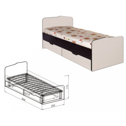 Кровать 0,8 с ящиками №23 "Статус"