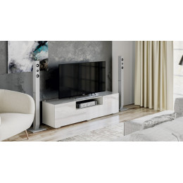 Тумба для ТВ "Glance" тип 1 (Белый/Стекло белый глянец)