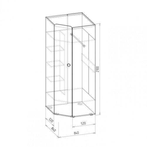 Шкаф угловой №7 Скай