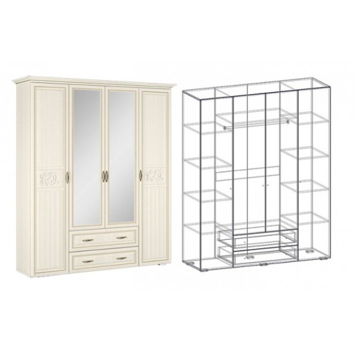 Шкаф 4х-створчатый Виктория