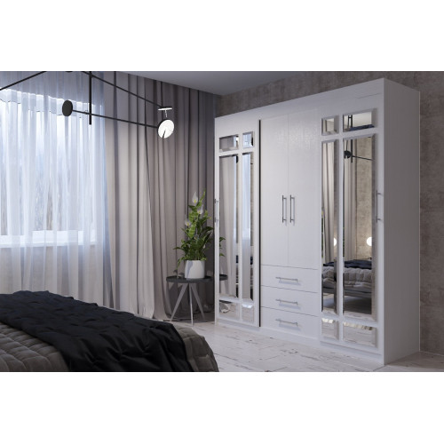 Шкаф-купе белый Фортуна (Вавилон)