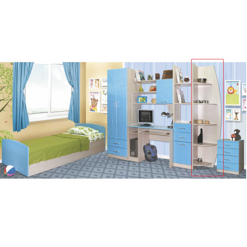 Стеллаж угловой (со скруглением) Лего-7